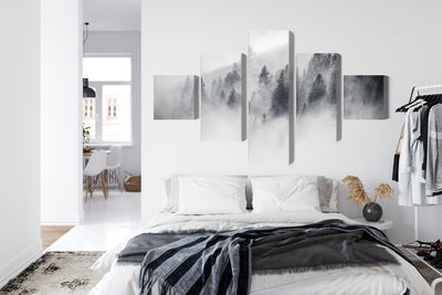 Ljuddämpande tavla - The forest is shrouded in fog