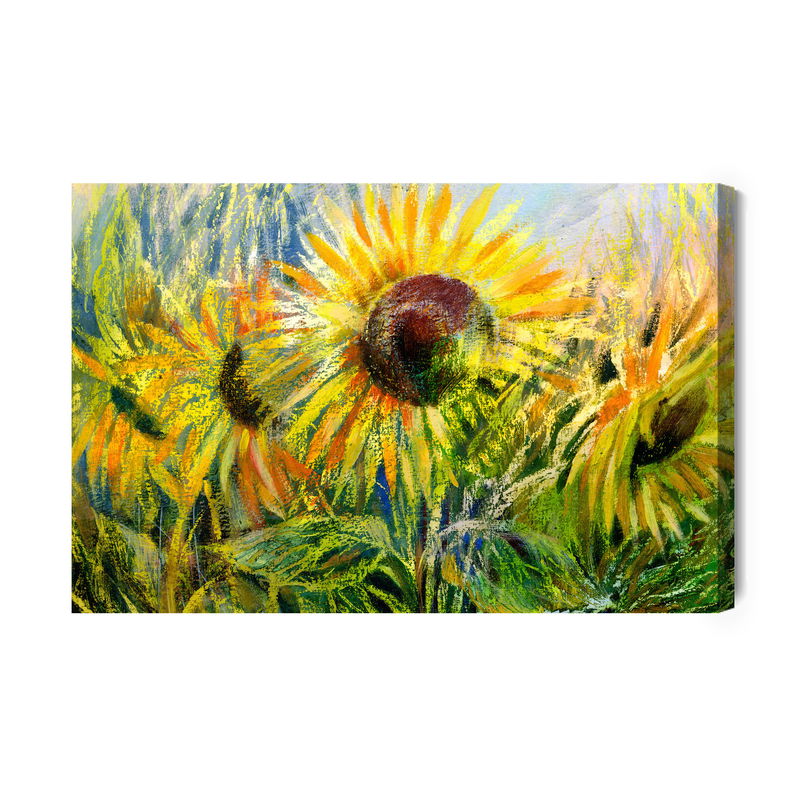 Ljuddämpande tavla - Sunflowers as drawn