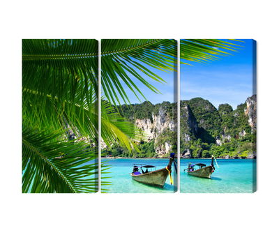 Ljuddämpande tavla - Tropical landscape 3d