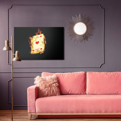 Ljuddämpande tavla - Ace in flames