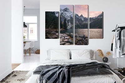 Ljuddämpande tavla - Lake and forest