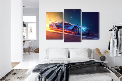 Ljuddämpande tavla - 3d futuristic sports car