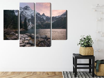 Ljuddämpande tavla - Lake and forest