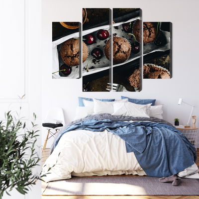 Ljuddämpande tavla - Muffins with cherries