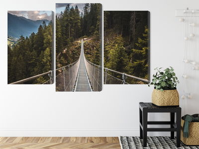 Ljuddämpande tavla - Suspension bridge in a 3d