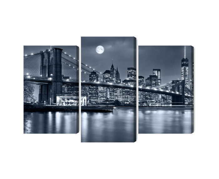 Ljuddämpande tavla - Night panorama of New York