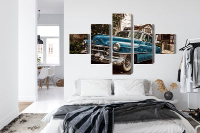 Ljuddämpande tavla - A blue cadillac eldorado