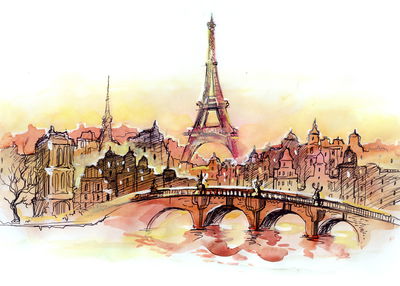 Ljuddämpande tavla - Paris as painted