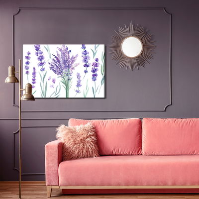Ljuddämpande tavla - Blooming lavender painted