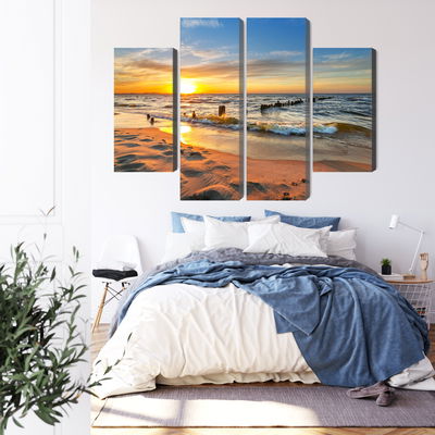 Ljuddämpande tavla - Baltic sea at sunset