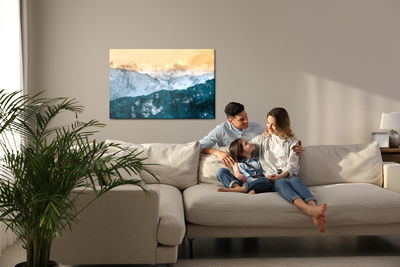 Ljuddämpande tavla - Abstract mountain landscape