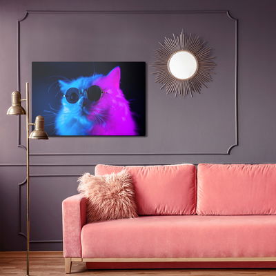 Ljuddämpande tavla - Cat with sunglasses