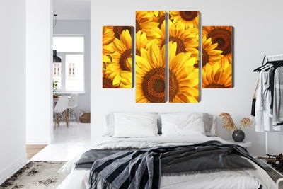 Ljuddämpande tavla - 3d sunflower flowers