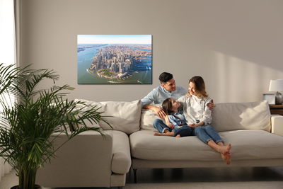 Ljuddämpande tavla - Aerial view of manhattan