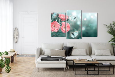 Ljuddämpande tavla - Delicate flowers and 3d