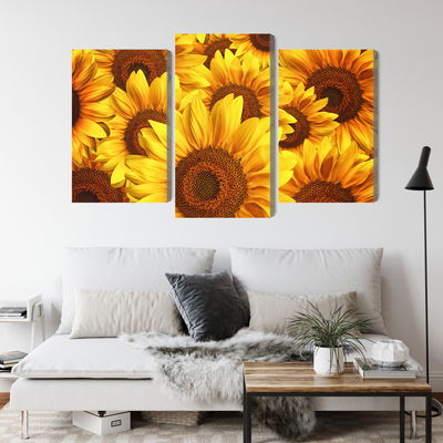 Ljuddämpande tavla - 3d sunflower flowers