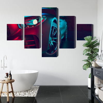 Ljuddämpande tavla - Front of a 3d sports car