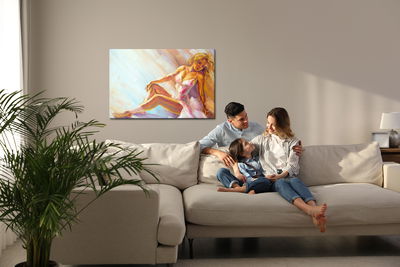 Ljuddämpande tavla - Painted ballerina