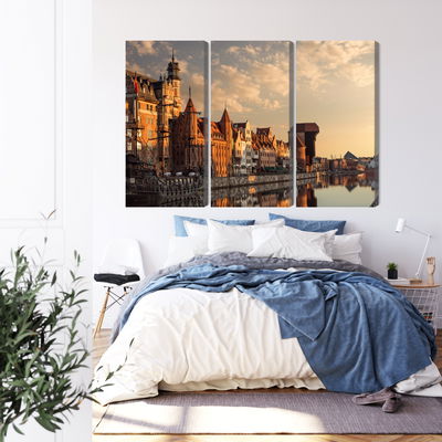Ljuddämpande tavla - The port of gdansk at sunset