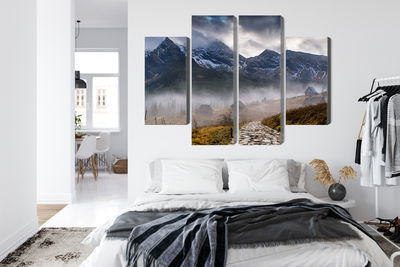 Ljuddämpande tavla - Misty landscape with hala