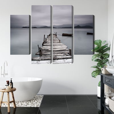 Ljuddämpande tavla - Misty lake