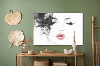Ljuddämpande tavla - Female abstract face