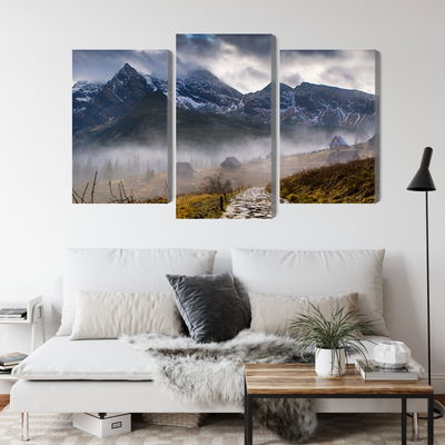 Ljuddämpande tavla - Misty landscape with hala