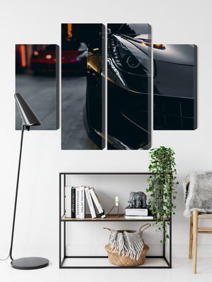 Ljuddämpande tavla - Front of a black sports car