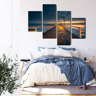 Ljuddämpande tavla - Evening view of the wooden