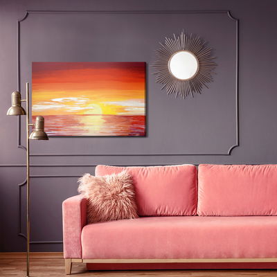 Ljuddämpande tavla - Red sunset on the sea