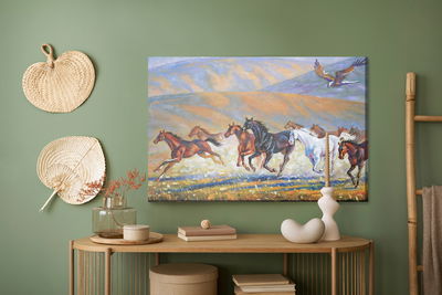 Ljuddämpande tavla - Horses galloping