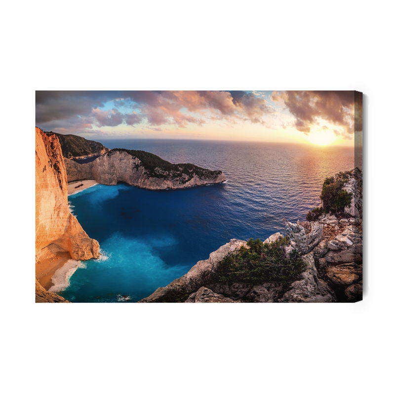 Ljuddämpande tavla - Sunset in greece