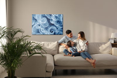 Ljuddämpande tavla - Abstract agitated waves