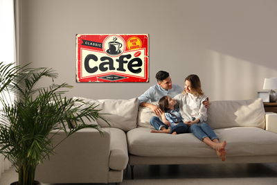 Ljuddämpande tavla - Coffee cup and retro