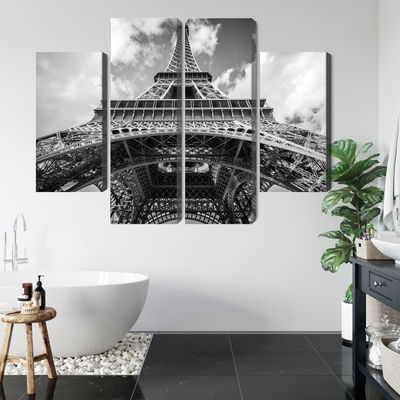 Ljuddämpande tavla - Paris eiffel tower black