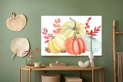 Ljuddämpande tavla - Pumpkins painted