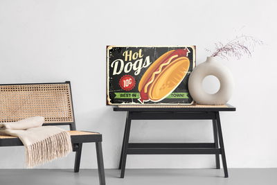 Ljuddämpande tavla - Hot dogs vintage