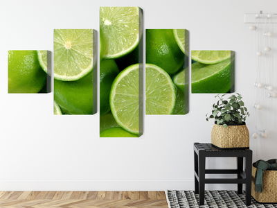 Ljuddämpande tavla - Lime halves