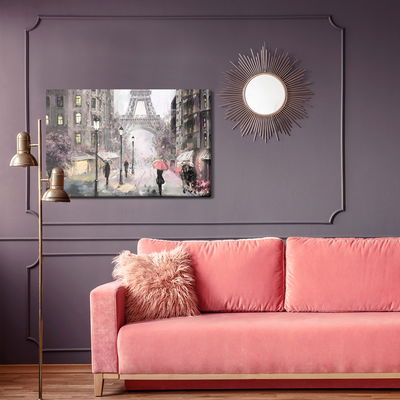 Ljuddämpande tavla - A Parisian street in pastel