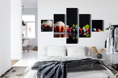 Ljuddämpande tavla - Muffins with fruits