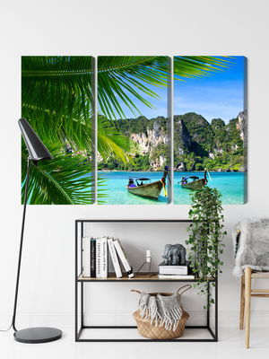 Ljuddämpande tavla - Tropical landscape 3d