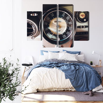 Ljuddämpande tavla - The dashboard in an old car