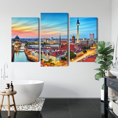 Ljuddämpande tavla - Colorful sky and berlin