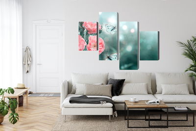 Ljuddämpande tavla - Delicate flowers and 3d