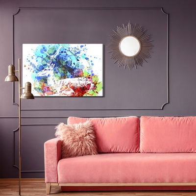 Ljuddämpande tavla - Deer in an abstract version