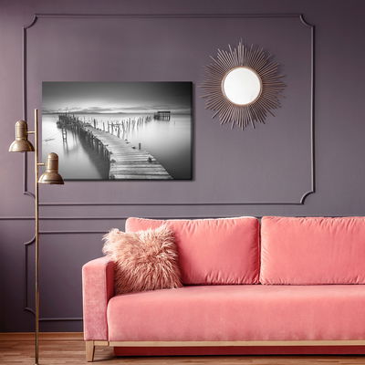 Ljuddämpande tavla - Mooring black white