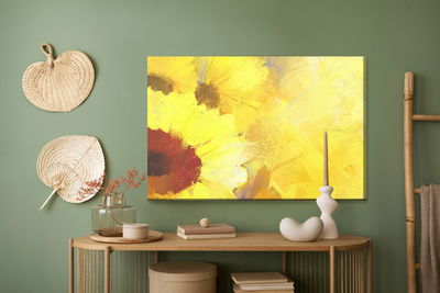 Ljuddämpande tavla - Painted sunflowers