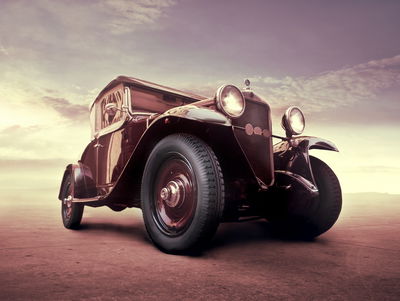 Ljuddämpande tavla - Vintage car with a 3d effect