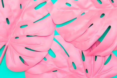 Ljuddämpande tavla - Pink decorative monstera