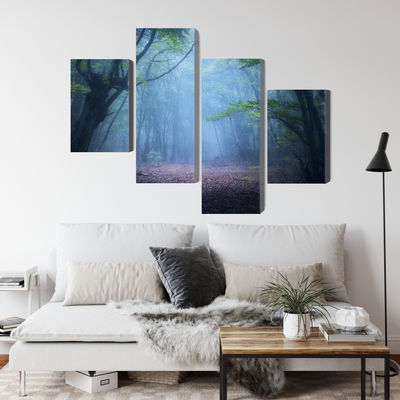 Ljuddämpande tavla - Hazy 3d forest landscape